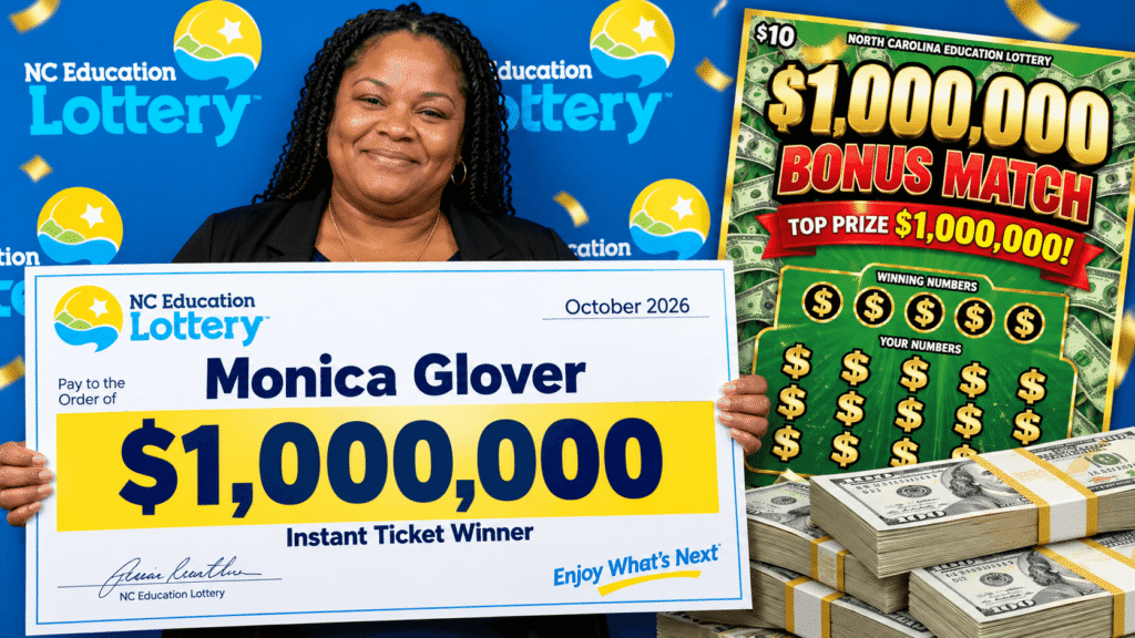 North Carolina Woman Wins $1 Million Lottery Prize, Plans to Buy House and Take Family Vacation